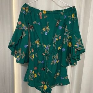 off the shoulder romper
